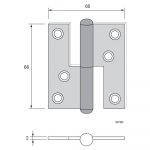 Gångjärn 5075R - Bild 2