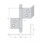 "Franskt" gångjärn 5084 - Bild 2