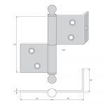 "Franskt" gångjärn 5105 - Bild 2