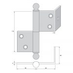 "Franskt" gångjärn 5106 - Bild 2