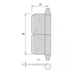 Insticksgångjärn 5111 - Bild 2