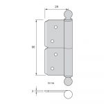Insticksgångjärn 5111K - Bild 2