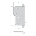 Insticksgångjärn 5113 - Bild 2