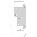 Insticksgångjärn 5114 - Bild 2