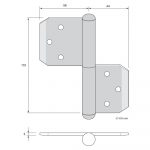 Insticksgångjärn 5116R mvk - Bild 2