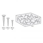 Klen klippspik 7010 med platt skalle - Bild 2