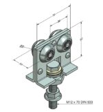 Hängrulle stål Vik T400 - Bild 2