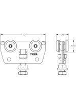 Hängrulle stål Normal T400