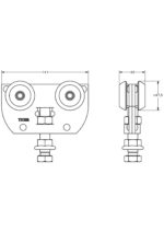 Hängrulle stål Normal T560 - Bild 2