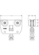Hängrulle stål Normal T480 - Bild 2