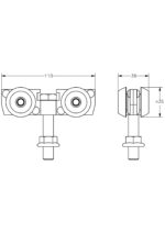 Hängrulle stål Låg T480 - Bild 2